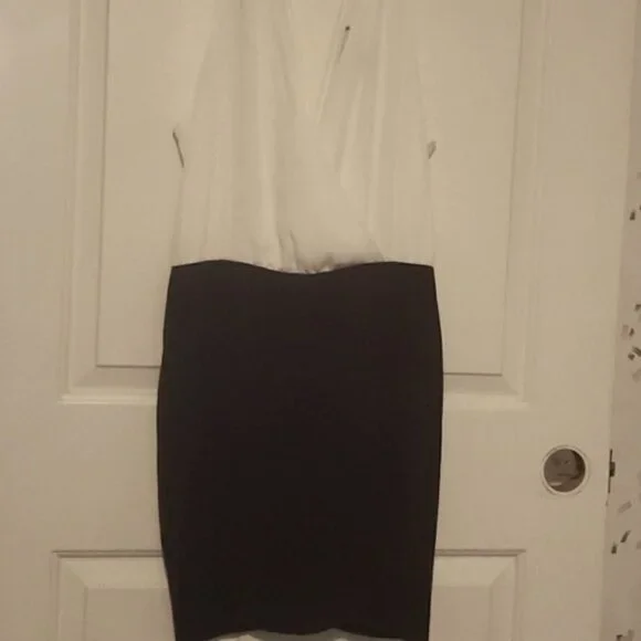 White and Navy Dress - Picture 1 of 4